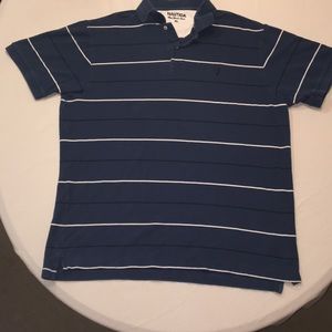 NAUTICA MENS XL POLO SHORT SLEEVE STRIPED SHIRT
